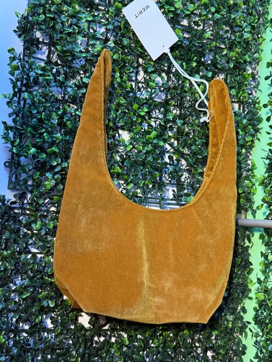 Merit Handbags - NWT MERIT Beauty Signature Bag Limited Edition Mustard Yellow Corduroy Knot Hobo